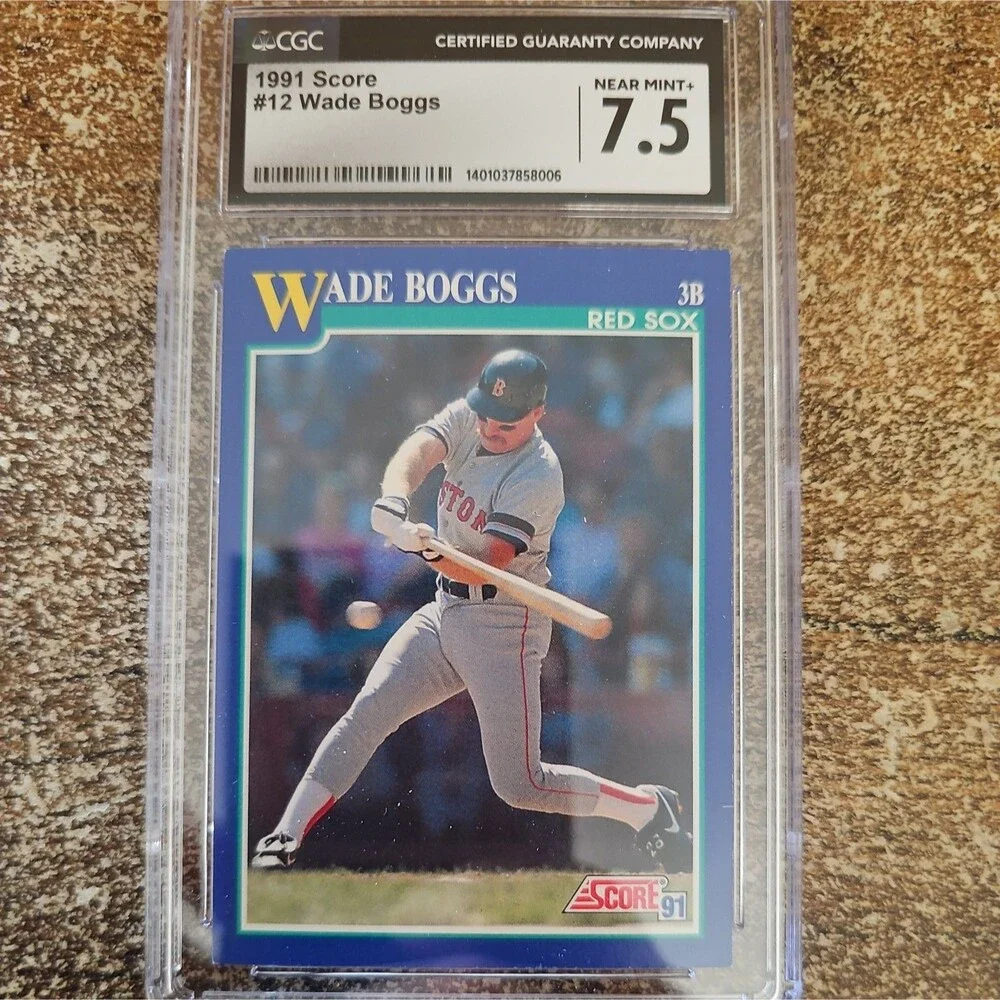 1991 Score Wade Boggs #12 - CGC 7.5 Red Sox Hall Of Famer